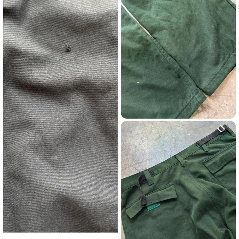 Vintage 80's 90's Forest Fire Fighter FSS Button Ranger Cargo Pants 32-36x34